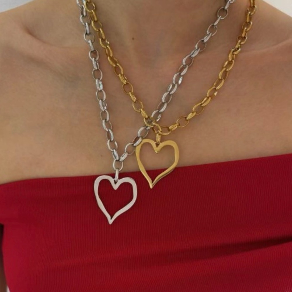 Stainless Steel heart necklaces